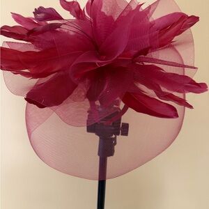 Elegant Burgundy Fascinator